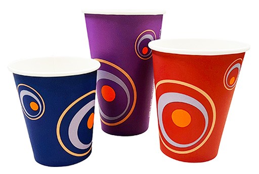 Swirl Design Take Out Cups & Lids